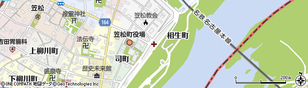 岐阜県笠松町（羽島郡）相生町周辺の地図