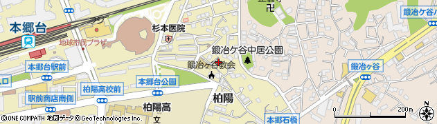 神奈川県横浜市栄区柏陽周辺の地図