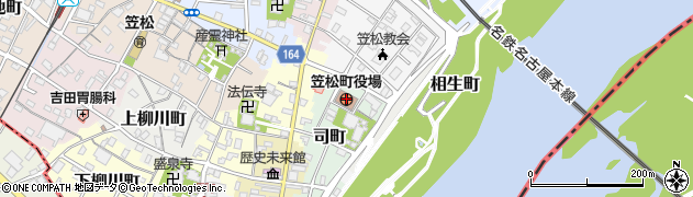 岐阜県笠松町（羽島郡）周辺の地図