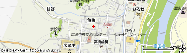 島根県安来市広瀬町広瀬魚町1238周辺の地図