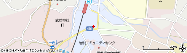 岐阜県恵那市領家周辺の地図