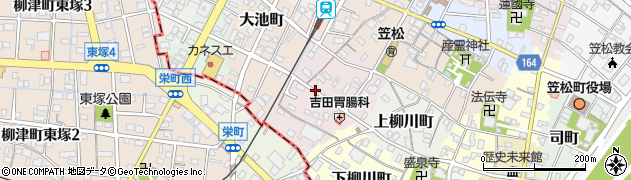 岐阜県笠松町（羽島郡）門前町周辺の地図