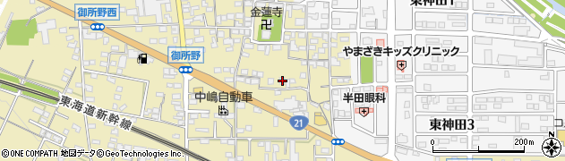 岐阜県不破郡垂井町1594-1周辺の地図