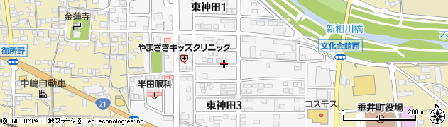 岐阜県垂井町（不破郡）東神田周辺の地図
