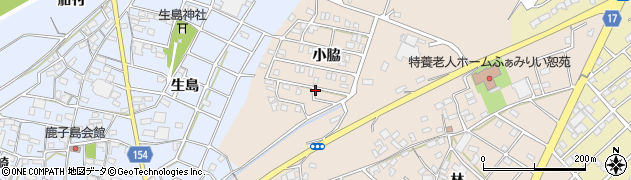 愛知県江南市小脇町小脇周辺の地図