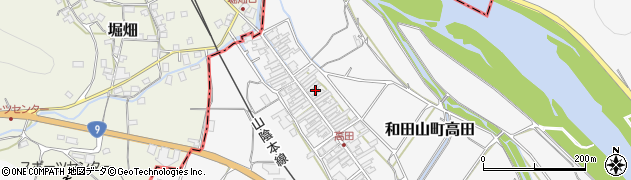 兵庫県朝来市和田山町高田257周辺の地図