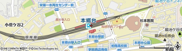 本郷台駅周辺の地図