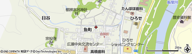 島根県安来市広瀬町広瀬魚町1227周辺の地図