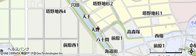 愛知県犬山市前原（天野）周辺の地図