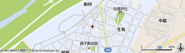 愛知県江南市鹿子島町中62周辺の地図