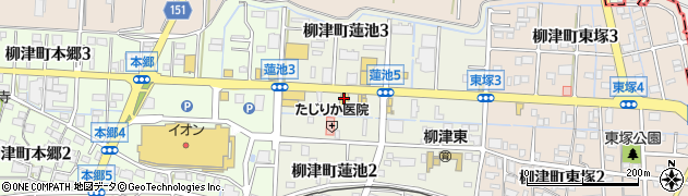 丸亀製麺 柳津店周辺の地図