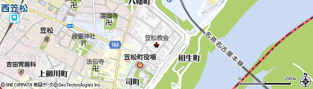笠松キリスト教会周辺の地図