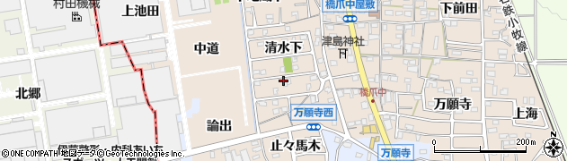 愛知県犬山市橋爪清水下23周辺の地図