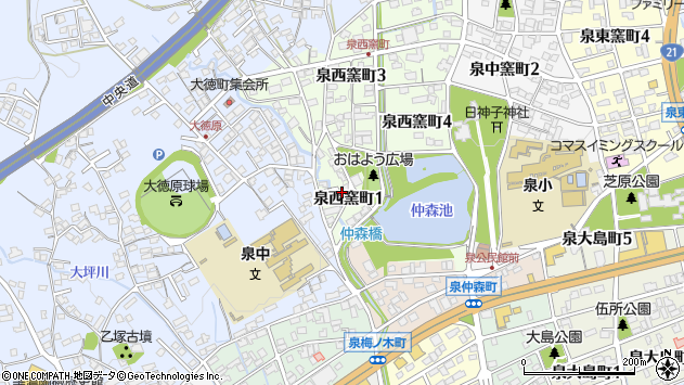 〒509-5105 岐阜県土岐市泉西窯町の地図
