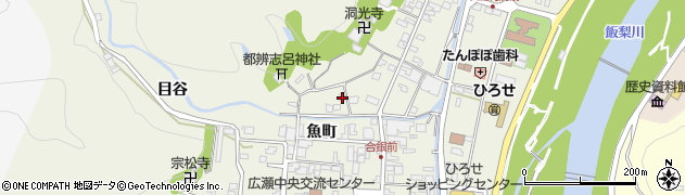 島根県安来市広瀬町広瀬魚町1408周辺の地図