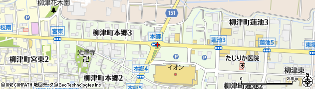 柳津本郷周辺の地図