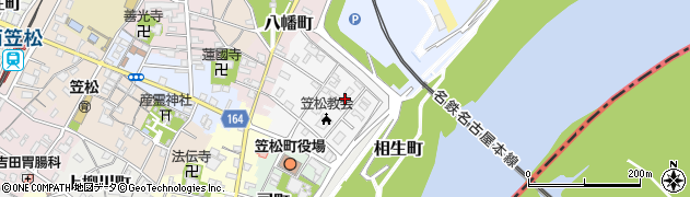 岐阜県笠松町（羽島郡）県町周辺の地図