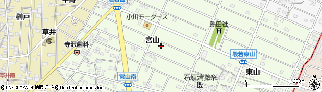 愛知県江南市般若町宮山周辺の地図