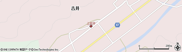 上吉井周辺の地図