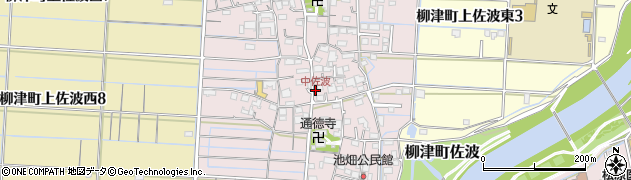 中佐波周辺の地図