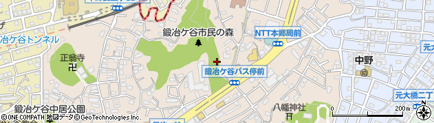 神奈川県横浜市栄区鍛冶ケ谷周辺の地図