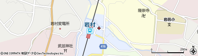 岩村駅前周辺の地図