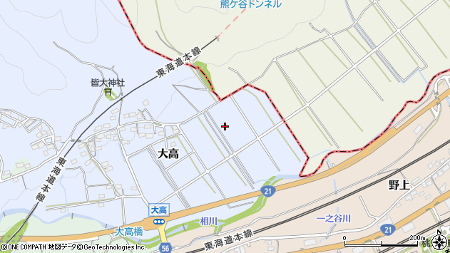 〒503-1531 岐阜県不破郡関ケ原町大高の地図