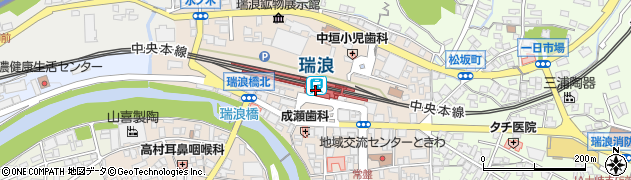 岐阜県瑞浪市周辺の地図