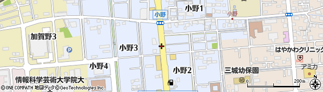 岐阜県大垣市小野周辺の地図