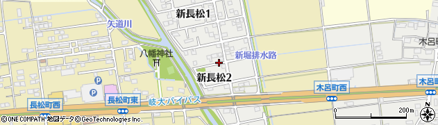 岐阜県大垣市新長松周辺の地図