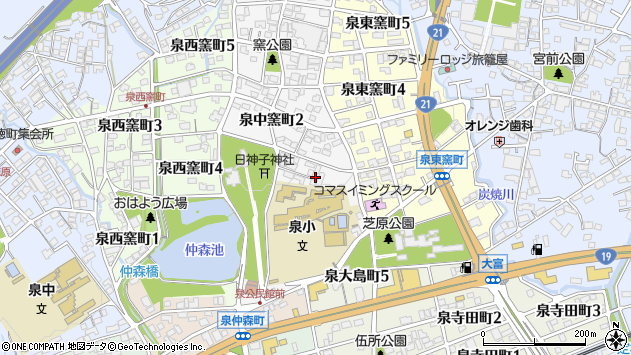 〒509-5104 岐阜県土岐市泉中窯町の地図