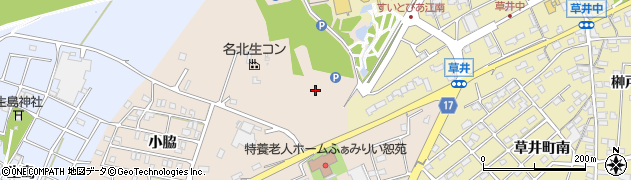 愛知県江南市小杁町鴨ケ池周辺の地図