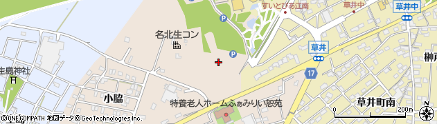 愛知県江南市小杁町（鴨ケ池）周辺の地図
