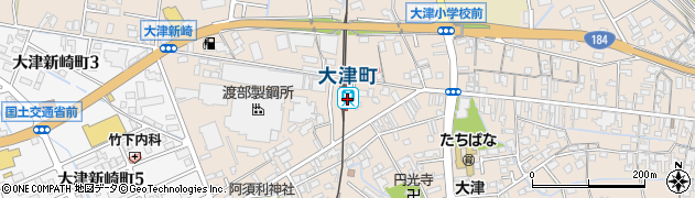大津町駅周辺の地図