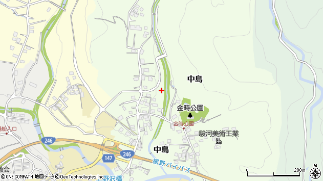 〒410-1302 静岡県駿東郡小山町中島の地図