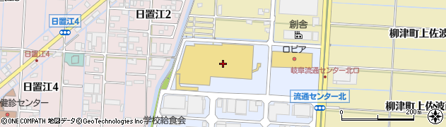 モスバーガービバホーム柳津店周辺の地図