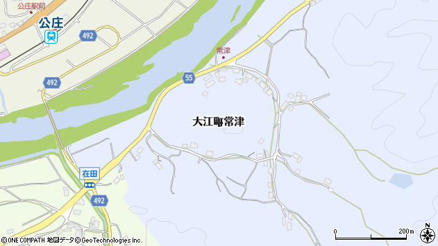 〒620-0355 京都府福知山市大江町常津の地図