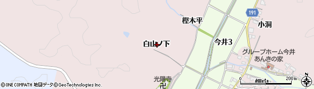 愛知県犬山市今井白山ノ下周辺の地図