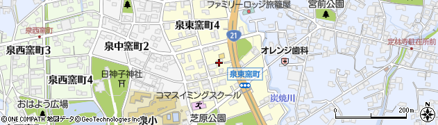 岐阜県土岐市泉東窯町周辺の地図