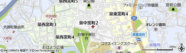 岐阜県土岐市泉中窯町周辺の地図