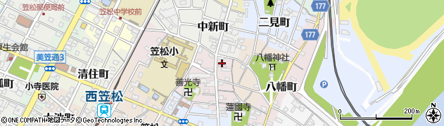 岐阜県羽島郡笠松町下新町3周辺の地図