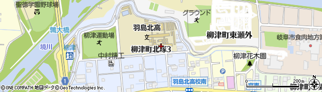 岐阜県立羽島北高等学校周辺の地図