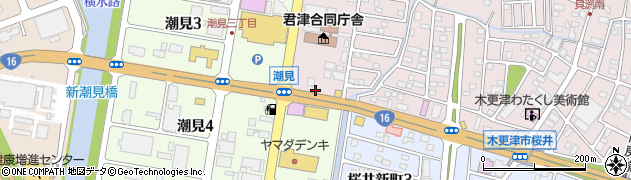 麺場 田所商店 木更津店周辺の地図