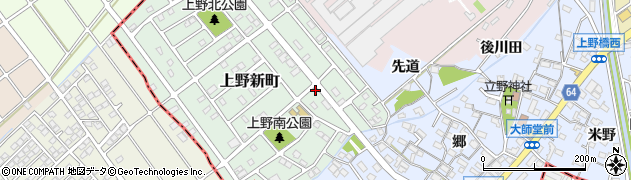 愛知県犬山市上野新町384周辺の地図