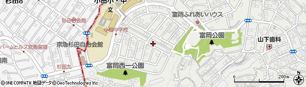 富岡西ふれあいの辻公園周辺の地図