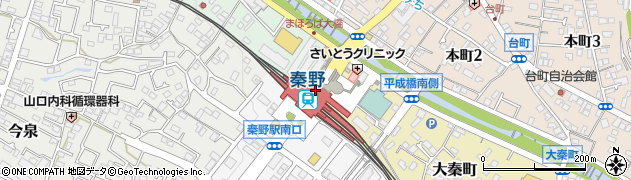 秦野駅周辺の地図