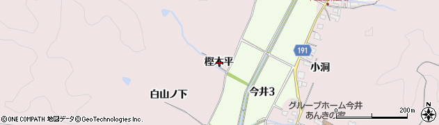 愛知県犬山市今井樫木平周辺の地図