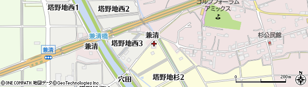 愛知県犬山市塔野地天王周辺の地図