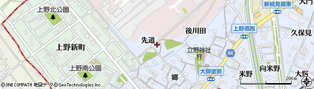 愛知県犬山市上野（先道）周辺の地図