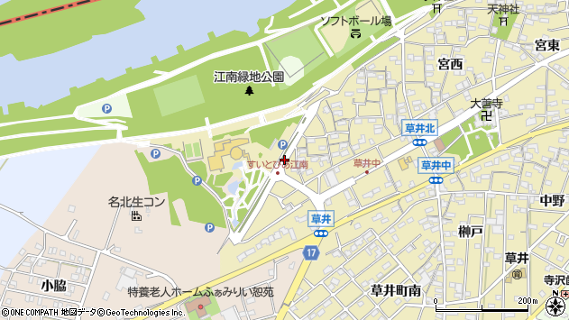 〒483-8007 愛知県江南市草井町西の地図